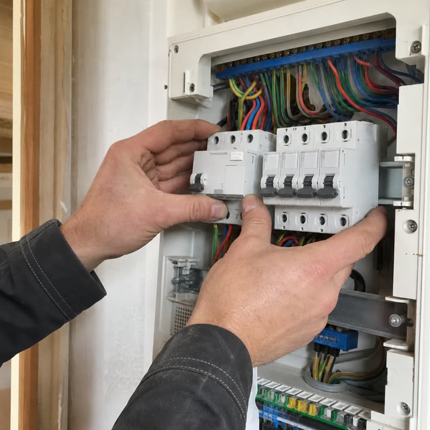 installation différentiel dans petit tableau mural